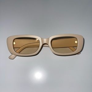 Nude Rectangular Vintage Sunglasses